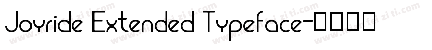 Joyride Extended Typeface字体转换